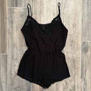 Ambiance Black Lace Romper
